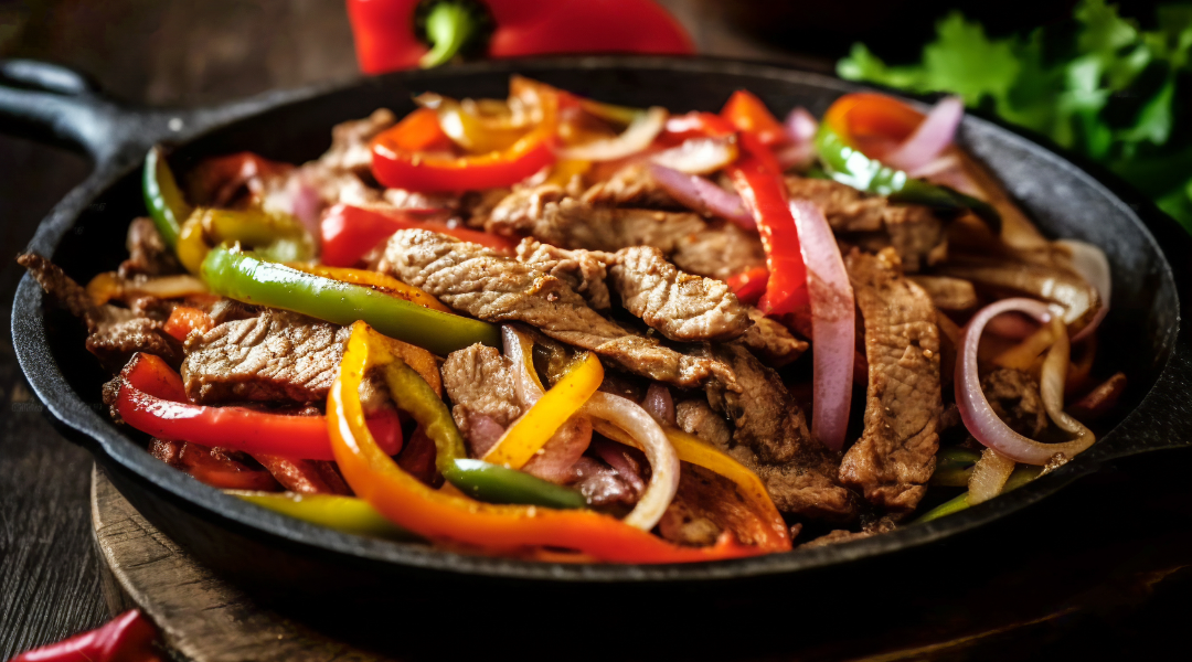 Sizzling fajitas at Maracas